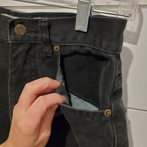 Vintage nevada sz 8 high waisted shorts black jean distressed grunge denim - Picture 9 of 16